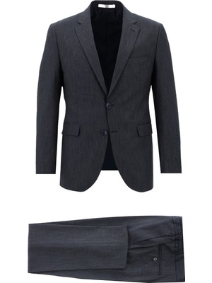 Kiğılı 7 Drop Slim Fit Dar Kesim Beli Lastikli İpli Desenli Takım Elbise