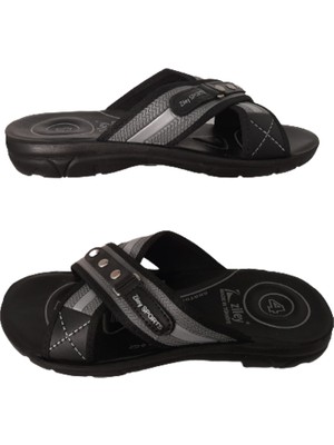 Ziley ZL023-010 Erkek Füme Çapraz Model Günlük Yürüyüş Terlik