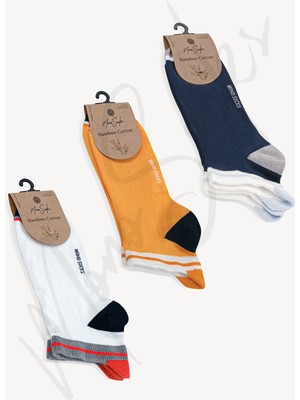 Mono Socks 3'lü Kulaklı Bambu Patik Çorap