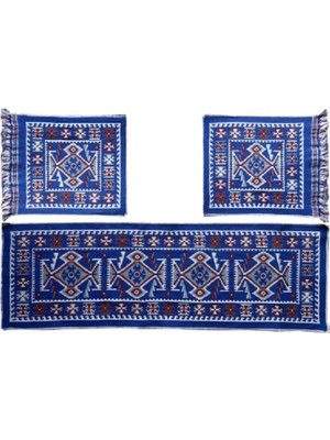 Elmass 3'lü Oto Koltuk Kilim Set - Çift Taraflı - Yıkanabilir