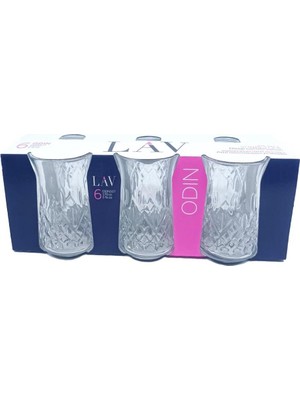 Lav Odin Çay Çay Bardak Çay Bardağı Kesme Kristal Görünümlü 6'lı