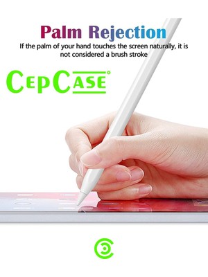 CepCase Göksu Grup Dokunmatik Çizim Kalemi Palm-Rejection Magnetik Şarj Avuç Içi Reddi ve Eğim Sensörü Özellikli Kalem