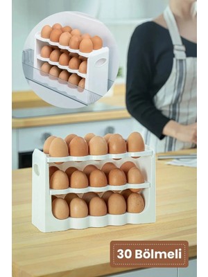 30 Bölmeli Yumurtalık Yumurta Organizeri Yumurta Kutusu 3 Katlı Yumurtalık Buzdolabı