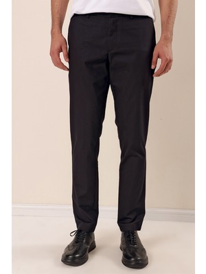 İmza Siyah Düz Desen Comfort Fit Pantolon 30108001