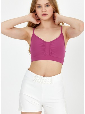 Grab Gül Kurusu Kadın Kısa Sporcu Sütyeni GW-T23S045 Yen Bralette