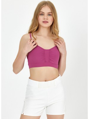 Grab Gül Kurusu Kadın Kısa Sporcu Sütyeni GW-T23S045 Yen Bralette