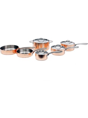  Berghoff Gem 10 Parça Dövme Bakır Tencere Seti