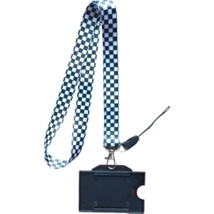 Dodo Bone Dama Yaka Kartı, Boyun  Askı Ipi, Kart Askı Ipi, Telefon Askı Aparatı, Siyah Yatay Kartlık