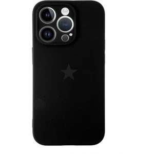 Kzy Apple iPhone 14 Pro Max ile Uyumlu Kapak Yıldız Logolu Kamera Korumalı Içi Kadife Lansman Silikon Kılıf - Siyah