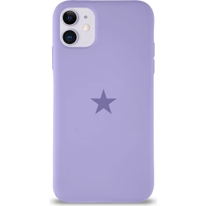 Apple iPhone 11 ile Uyumlu Kapak Yıldız Logolu Içi Kadife Lansman Silikon Kılıf - Lila