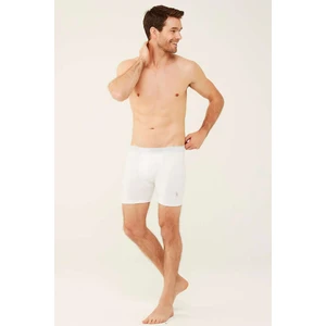 U.S. Polo Assn. 80454 Erkek 3'lü Uzun Paçalı Boxer-Beyaz
