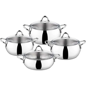 Özkent  Özkent K-400 Defne 4 Lü Güveç Tencere Set Silver -93