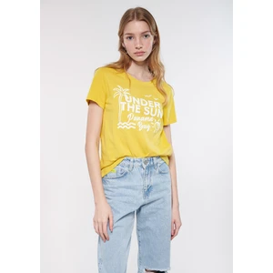 Sun Baskılı Yeşil Tişört