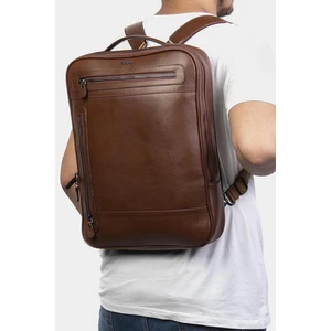 8003 Hakiki Deri Laptop Bölmeli Evrak ve Sırt Çanta
