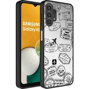 - Samsung Galaxy A32 4G - Kılıf Aynalı Desenli Kamera Korumalı Parlak Mirror Kapak - Seyahat - T26828