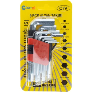 Max-El Crv Alyan Seti Kısa 9 Parça Düz 120 mm