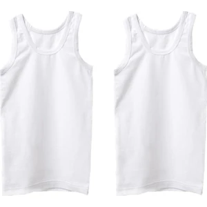 Erkek Çocuk Beyaz Atlet 2'li Paket 9396