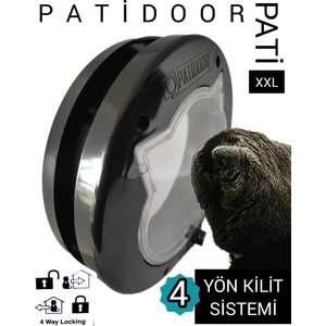 Pati Xxl Cam Için Kedi Kapısı Siyah