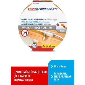 Köpük Montaj Bandı - Powerbond Slim 2adt   5m 9mm