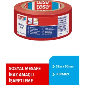 60760 33M X 50Mm Kırmızı Yer İşaretleme Bandı