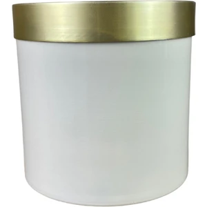 Cihan Çiçekçilik Gold Kemerli 35X35 Krem Saksı