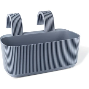 Pera Askılı Saksı 3,2 Litre Mavi 29CM Plastik Bahçe Balkon Veranda Çit Küpeşte Çiçek Saksısı