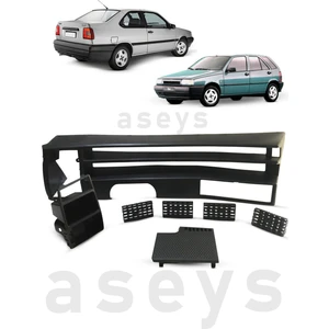 Fiat Tempra Tipo Dijital Gösterge Çerçevesi Dolu (Ceplik, Difizör 4 Adet, Hoparlor Kapağı, Gösterge)