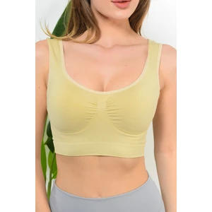 Sauna Suit Kadın Toparlayıcı Crop Korse Kalın Askılı Seamless Dikişsiz Örme Büstiyer