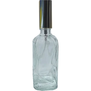10 Adet 100 ml Gümüş Renk Sprey Kapaklı Boş Parfüm Cam Şişe