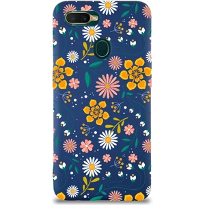 Oppo A5S Uyumlu Lansman Kılıf Çiçek Tasarımlı Içi Kadife Kapak