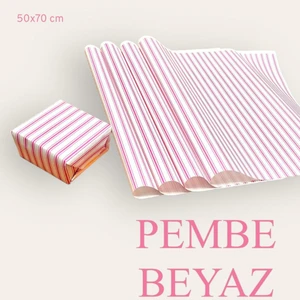 Tuğset Etiket Ambalaj Kağıdı Paketleme Kağıdı Çeyiz Paketleme Kağıdı Ambalaj Kağıt 50X70 cm 10 Adet Pembe-Beyaz Hediye Paketi