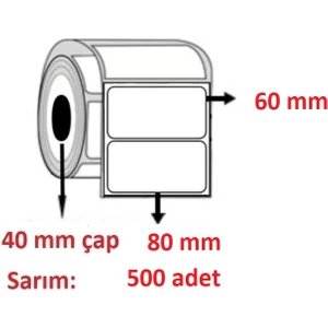 Özsaraç Etiket 60X80 Kuşe Etiket 500LÜ 3 rulO1500 ad YATAYDIR