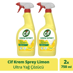 Krem Sprey Limon Ultra Yağ Çözücü Yüzey Temizleyici 750 ml X2