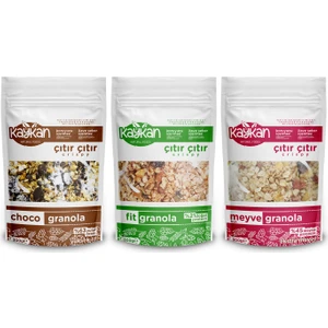 Kaykan 3'lü Paket Granola ( Choco, Fit,meyve Granola )
