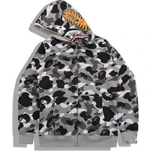 A3##bape Hoodies Bape Shark Hoodie Siyah Pembe (Yurt Dışından)