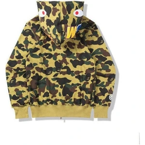 A3##bape Hoodies Bape Shark Hoodie Siyah Pembe (Yurt Dışından)
