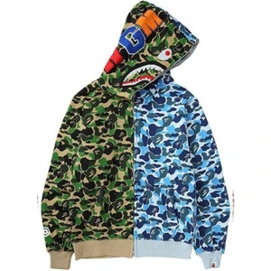 A3##bape Hoodies Bape Shark Hoodie Siyah Pembe (Yurt Dışından)