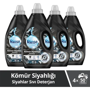 Sıvı Çamaşır Deterjanı Kömür Siyahlığı, Siyahlar İçin Bakım Sağlayıcı Sıvı Deterjan 3 LT x4