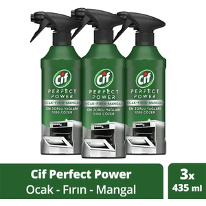 Perfect Power Fırın Ocak Mangal için Sprey Temizleyici 435 ml x3