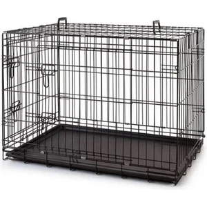Atakan Petshop  Metal Kedi Köpek Kafesi Siyah 60X41X50CM