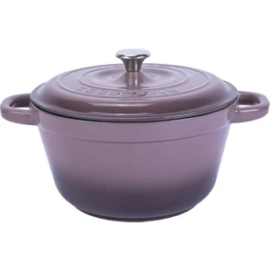 Döküm Yuvarlak Tencere Döküm Demir Kapak New Heritage Serisi Çap(Ø)26cm. - Mor