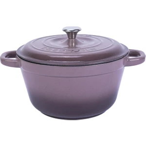 Döküm Yuvarlak Tencere Döküm Demir Kapak New Heritage Serisi Çap(Ø)24cm. - Mor