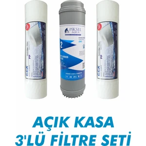 Alfa Dükkan Tüm Açık Kasa Su Arıtma Cihazları ile Uyumlu Ilk Ön Üç Filtre Seti