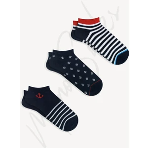 Mono Socks 3'lü Çapalı Patik Çorap