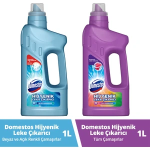 Hijyenik Sıvı Leke Çıkarıcı 1000 ml Beyaz ve Açık Renkli Çamaşırlar X1 +Tüm Çamaşırlarx1