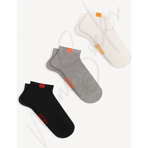 Mono Socks 3'lü Basic Patik Spor Lastik Bantlı Çorap