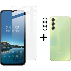 Samsung Galaxy A24 Temperli Cam Ekran Koruyucu ve Kamera Lens Koruyucu Seti