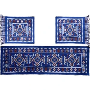 Elmass 3'lü Oto Koltuk Kilim Set - Çift Taraflı - Yıkanabilir