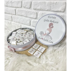 Bunnyball Chocolate 100 Adet İsme Özel Gelin Bohçası Temalı Çikolata