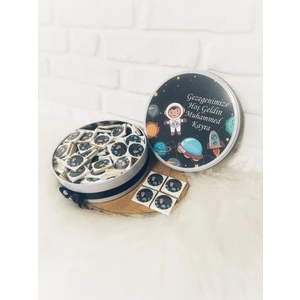 Bunnyball Chocolate 100 Adet İsme Özel Uzay Temalı Çikolata